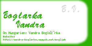 boglarka vandra business card